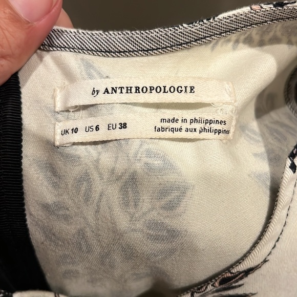 Anthropologie BOHO floral print A line midi dress pockets zip back sz 6 small - Picture 5 of 6